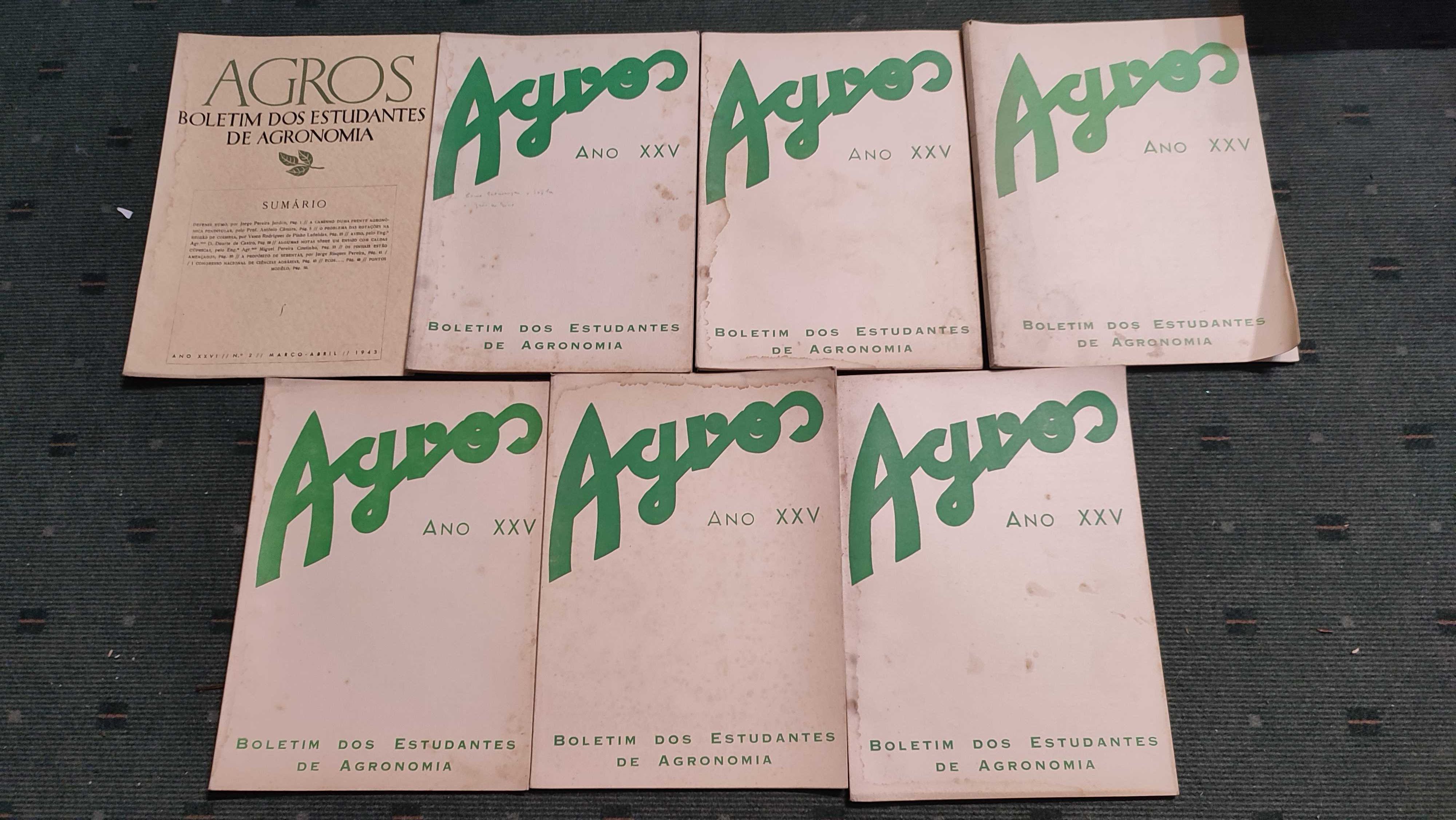 Agros Boletim dos Estudantes de Agronomia - 15 Volumes- Anos 40