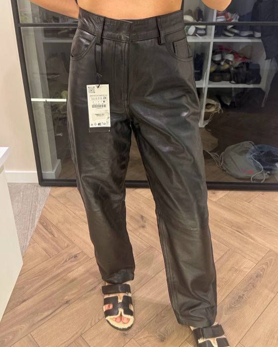 Шкіряні брюки Zara штани