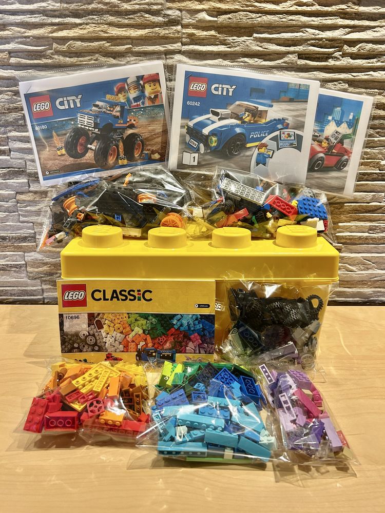 Lego Classic 10696 + City 60242 e 60180