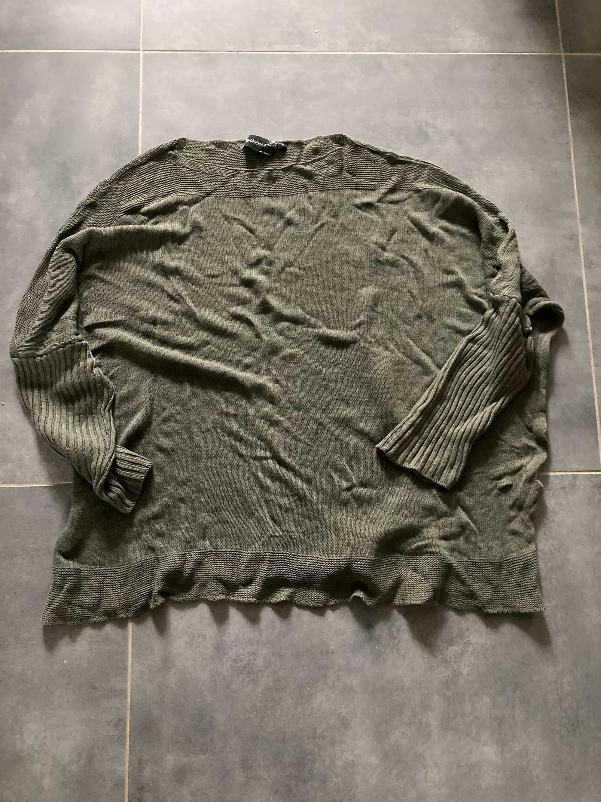 sweter oversize Boheme r S/M wiskoza len