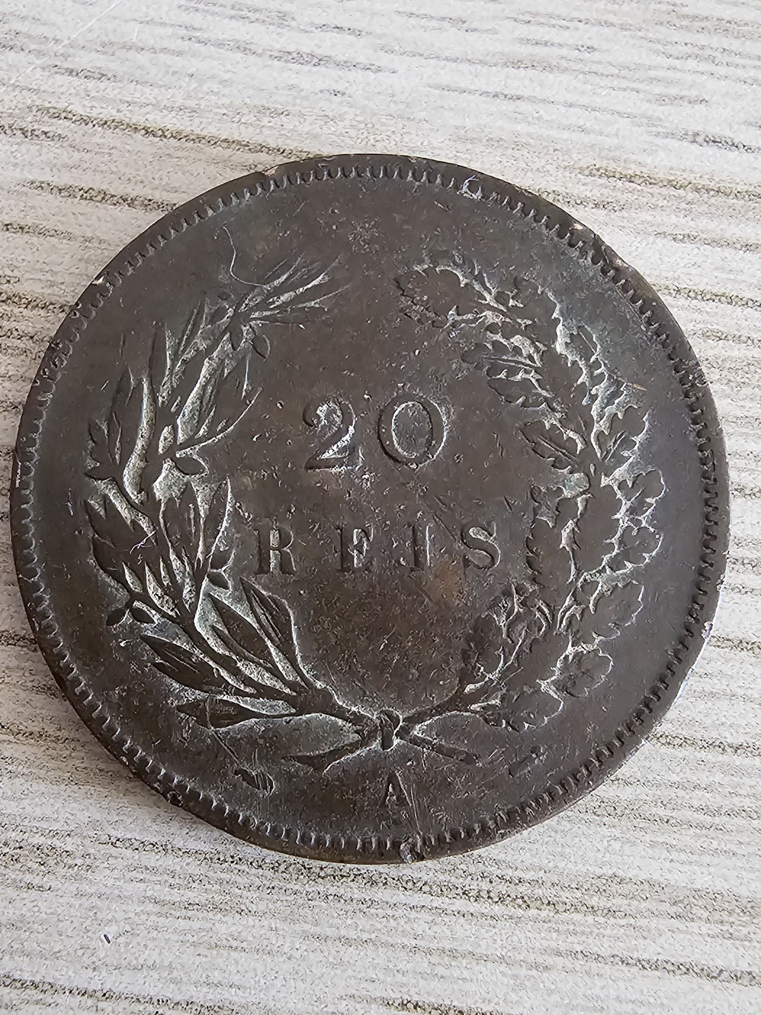 Moeda 20 Reis ano 1891