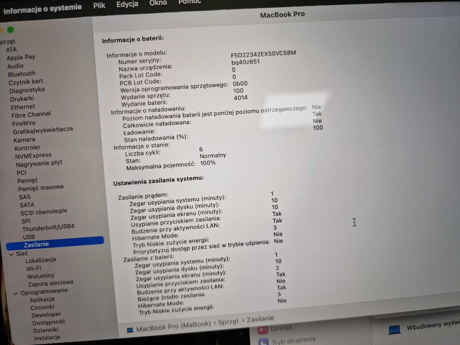 Macbook PRO 16 2021/ M1 PRO/ 16GB/ 500GB/ 6 cykli/ Grade A/ 3456x2234