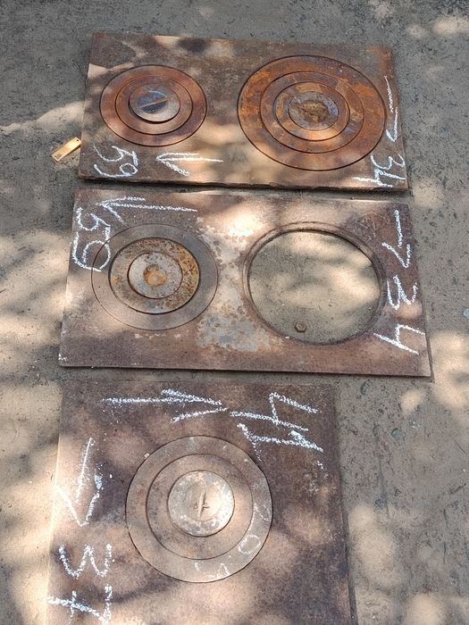 Плита чугунна 71х41 59х35 41х36 см кільця СССР