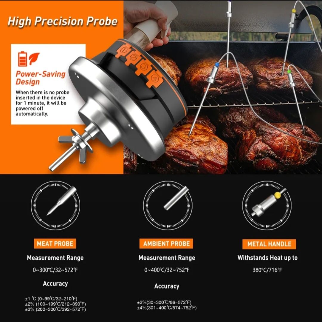 Цифровой Bluetooth беспроводной термометр для гриля Weber ToGrill bbq