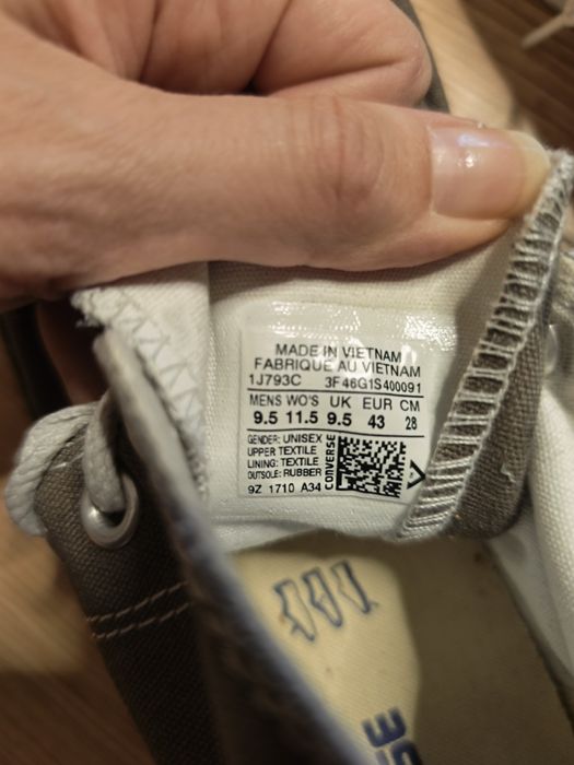 Buty Converse w rozmiarze 43
