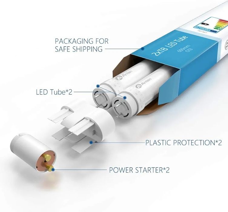 Świetlówka Jarzeniówka LED 150 cm 24 W T8 oprawka G13 2szt