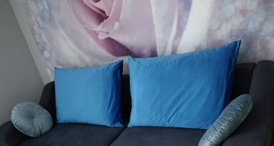 Zestaw dwóch niebieskich poduch