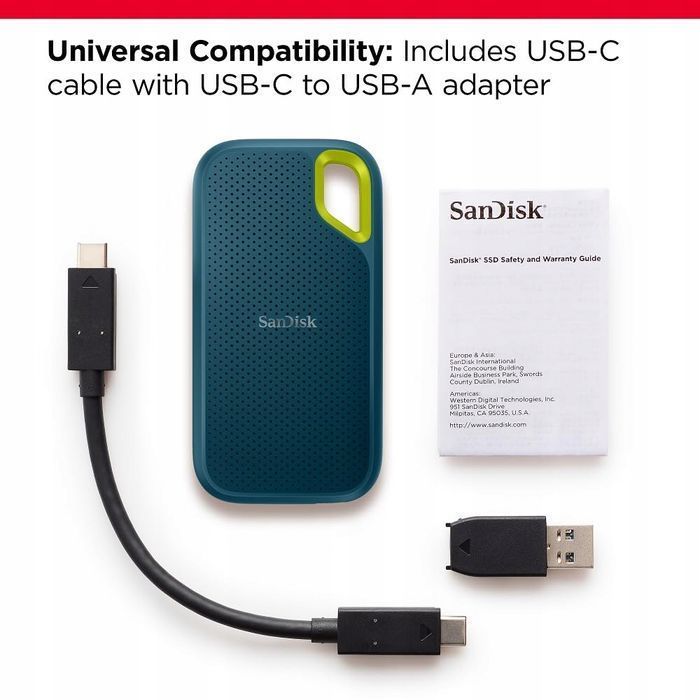 Dysk Ssd Sandisk Sdssde61-1T00-G25M 1Tb Usb-C