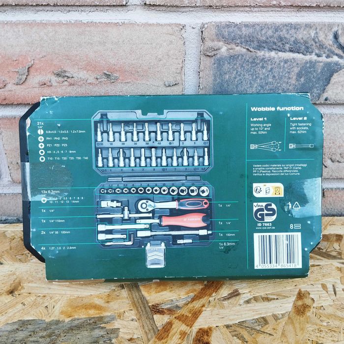 Parkside zestaw kluczy nasadowych 46 el. NOWY