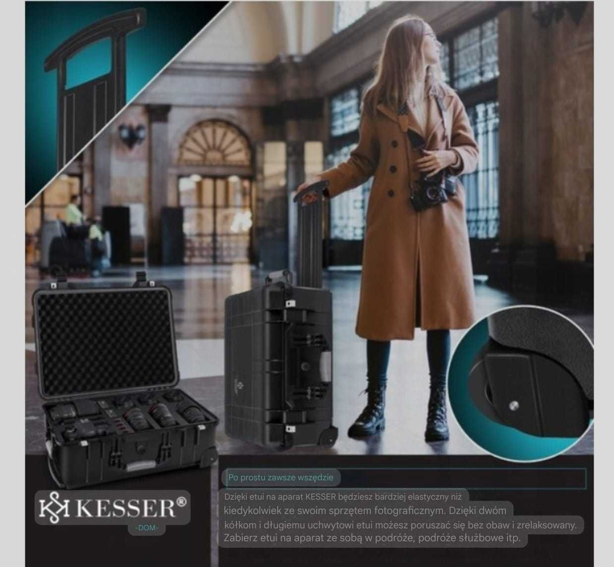 Walizka transportowa ochronna na aparat fotograficzny KESSER 46L IP55