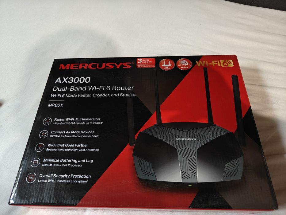 6G Роутер Mercusys MR80X