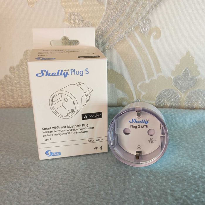 Розумна розетка Shelly Plug S Gen3 12 А