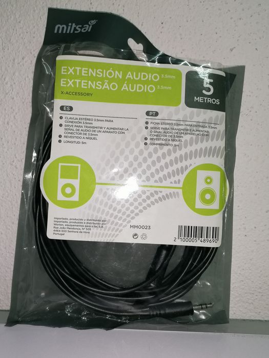Cabo Audio MITSAI 3.5mm, com 5m