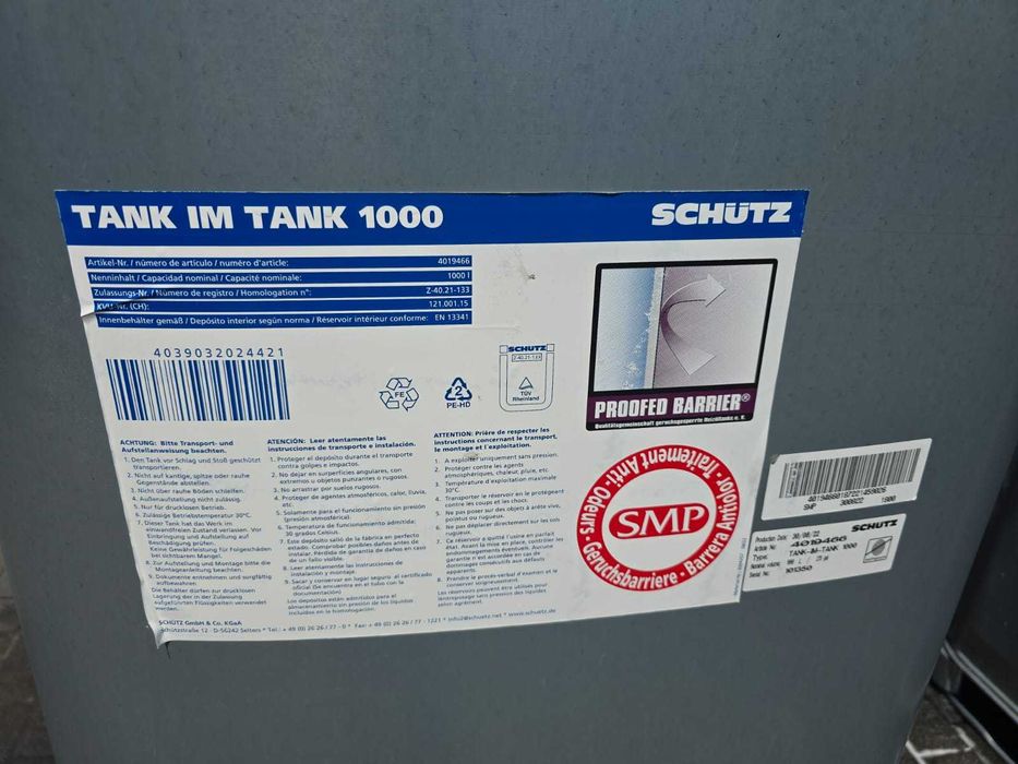 Zbiornik dwupłaszczowy 1000 litrów IBC na diesel,inne paliwa,oleje