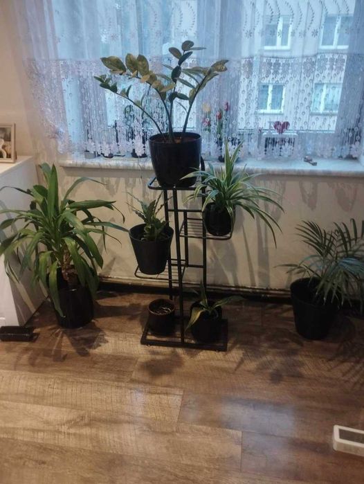 Kwietnik Metalowy 4-poziomowy Piętrowy Stojak Doniczki Rośliny Kwiatki