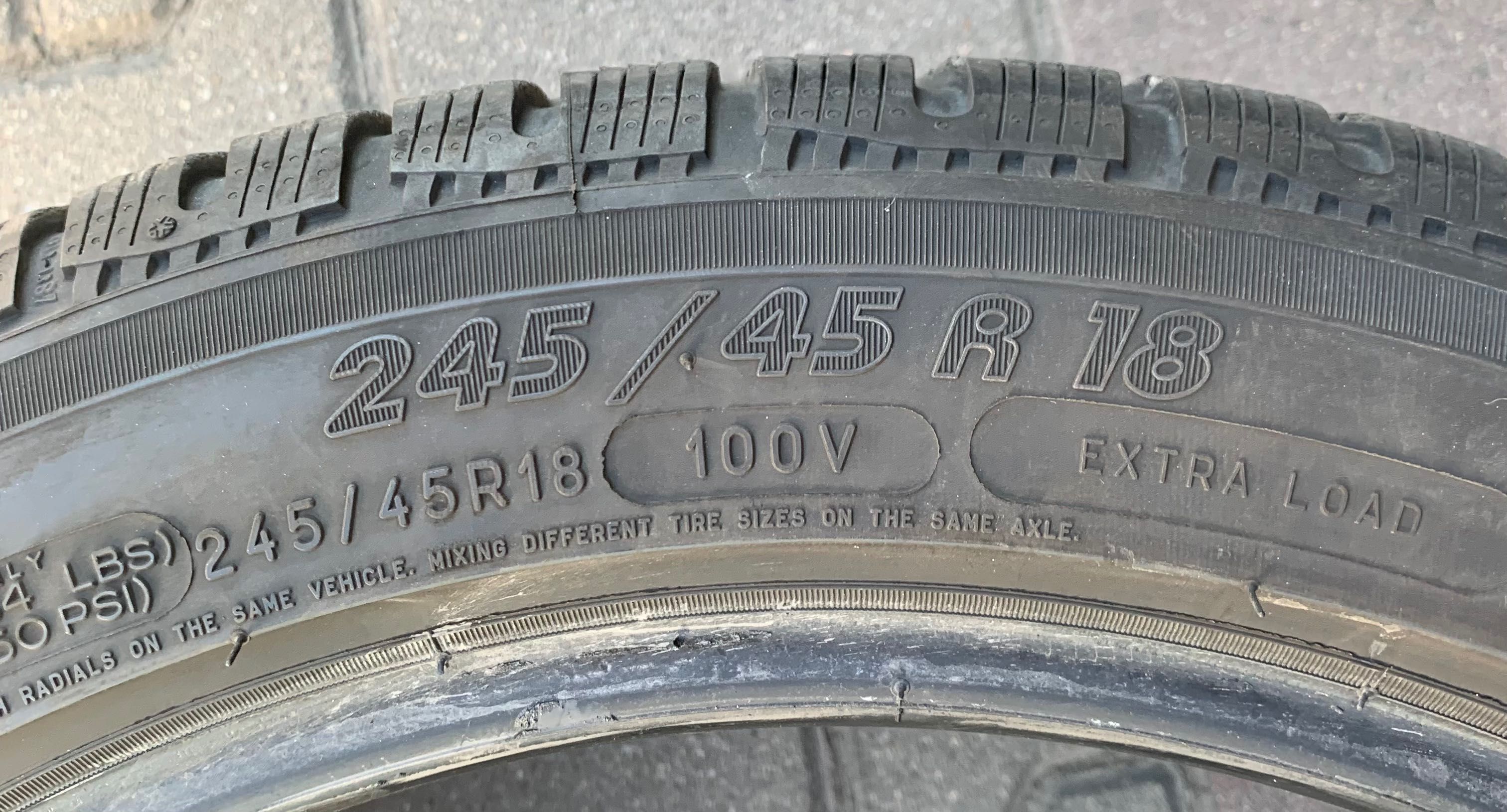 MICHELIN Pilot Alpin 245/45/18 100V MO 2018 rok - 2 sztuki