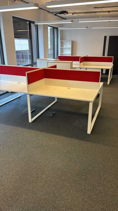 Biurko dwustanowiskowe 140x80 biurka bench do biur domu hotelu