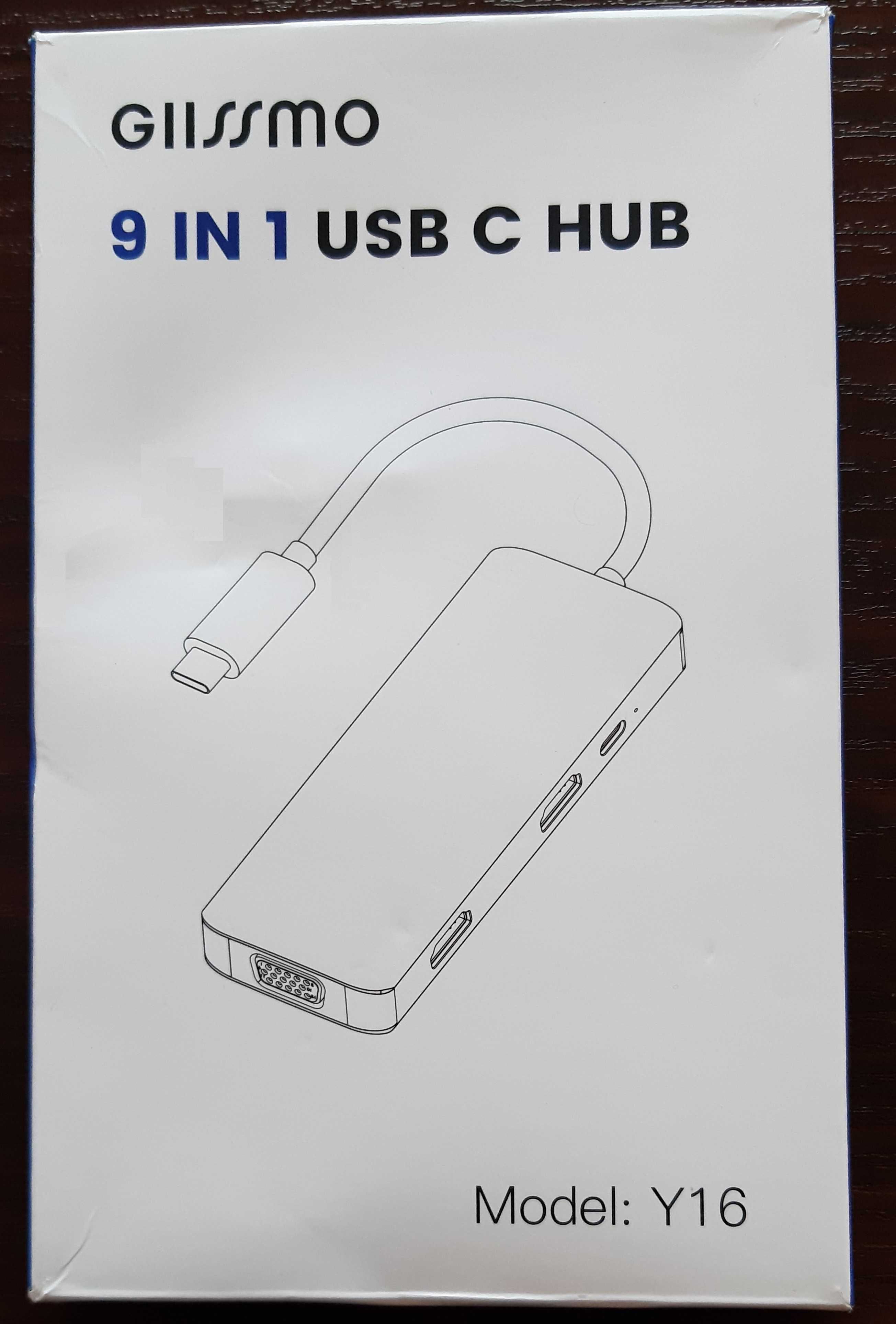 Stacja dokująca USB-C 9 portów - GIISSMO Y16 9in1 HUB