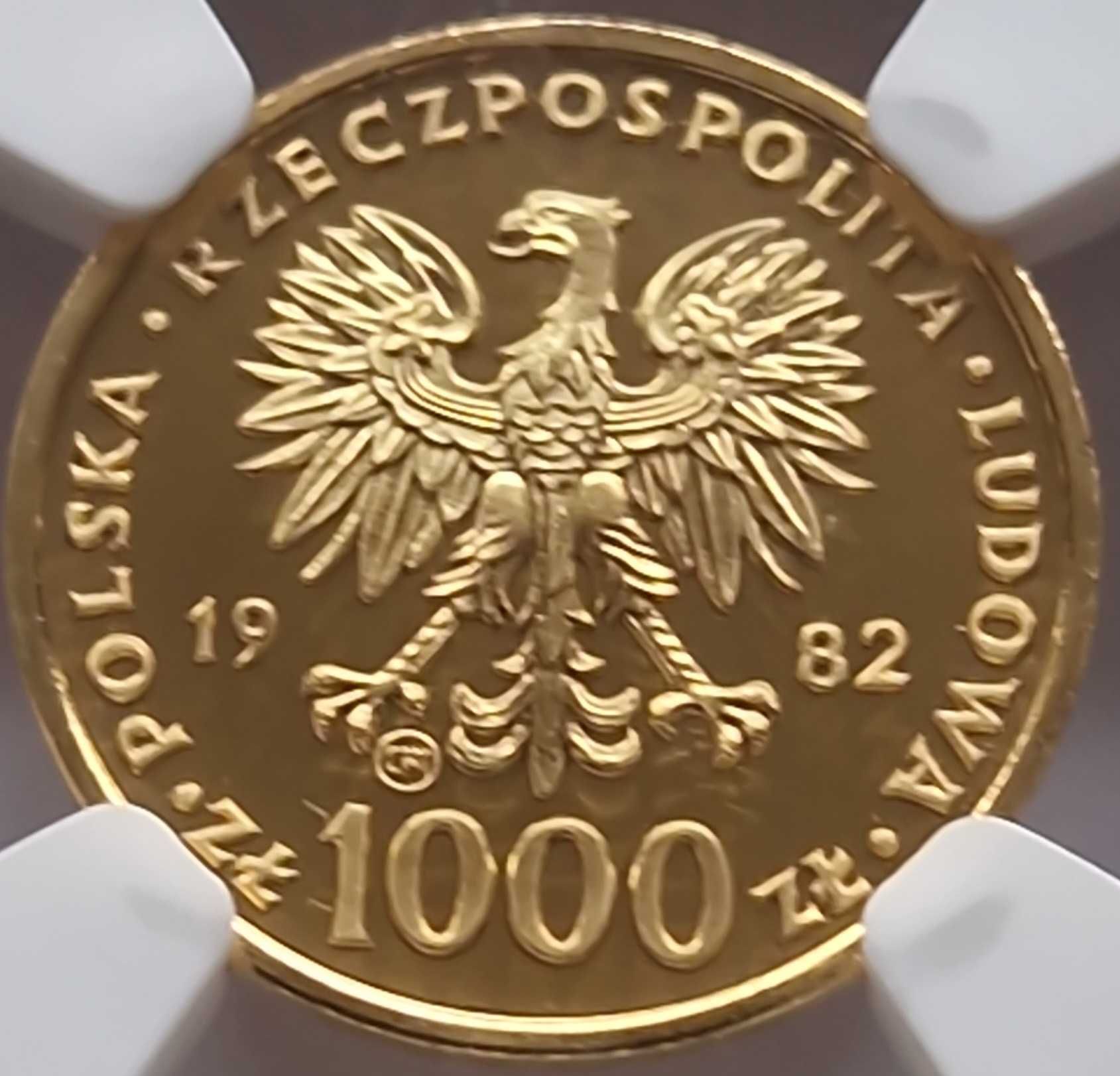 Złota moneta 1000zł 1982 Jan Paweł II VISIT