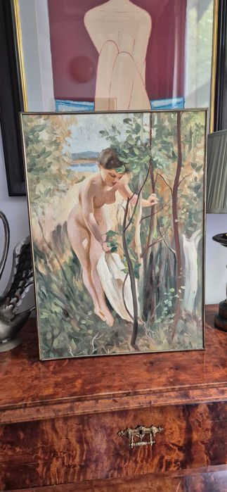 Obraz Anders Zorn "Ewa" olej na płycie akt impresjonizm glamour