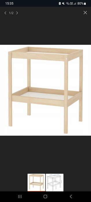 Przewijak ikea + organizery 3szt