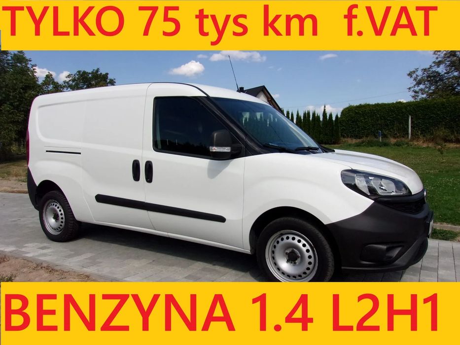 Fiat Doblo  2018 benzyna 1.4 L2H1 jedynie 73 tys km f.vat 23%