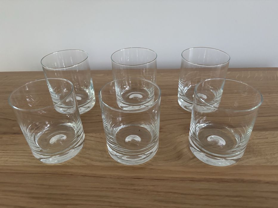 Zestaw 6 starych szklanek do whisky