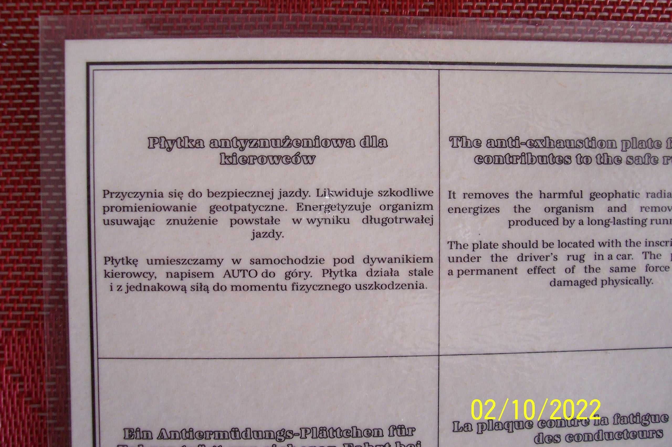Pimat-płytka antyznużeniowa dla kierowców.