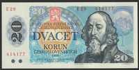 Czechosłowacja 20 koron 1988 - Komensky - stan bankowy UNC