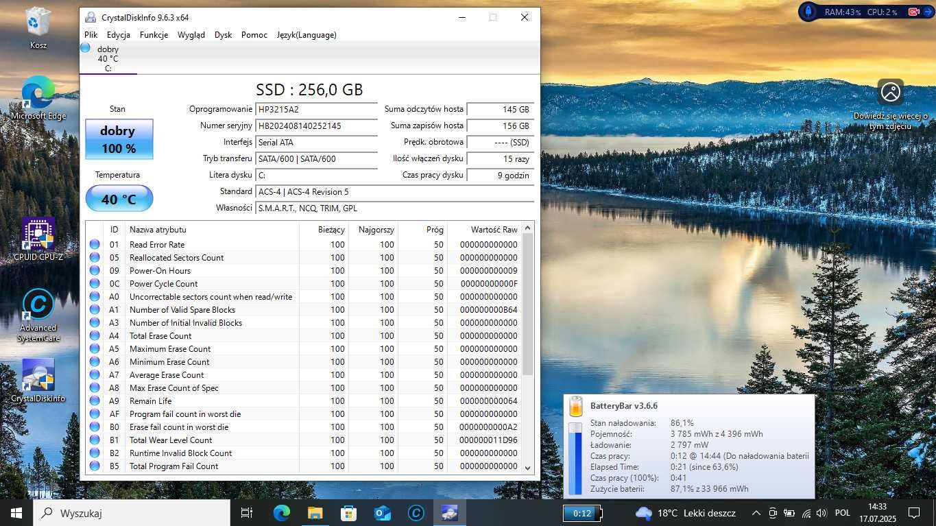 Dell Latitude E7450 14'' i7/ SSD256GB/ 8GBRAM/HD5500/modem
