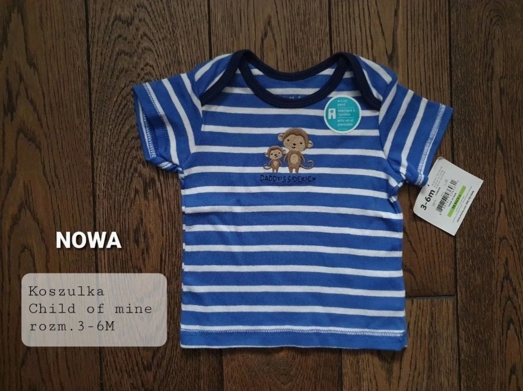 Nowy T-shirt dziecięcy, Carter's, rozm 3-6m