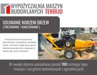 Usuwanie korzeni drzew. Frezowanie, karczowanie