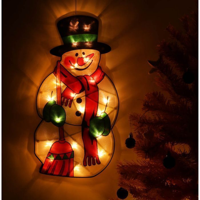 lampki led wisząca dekoracja świąteczna bałwan 45cm