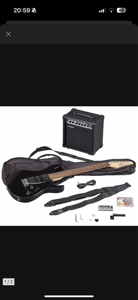 Gitara elektryczna yamaha nowa ze wzmacniaczem