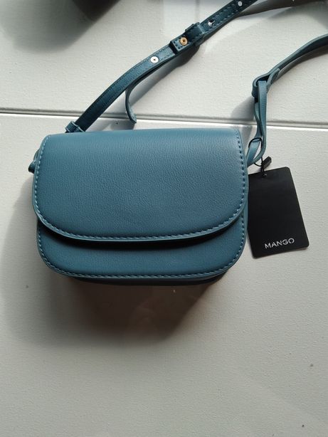 Маленькая сумочка Mango новая клатч кросс боди мини голубая сумка