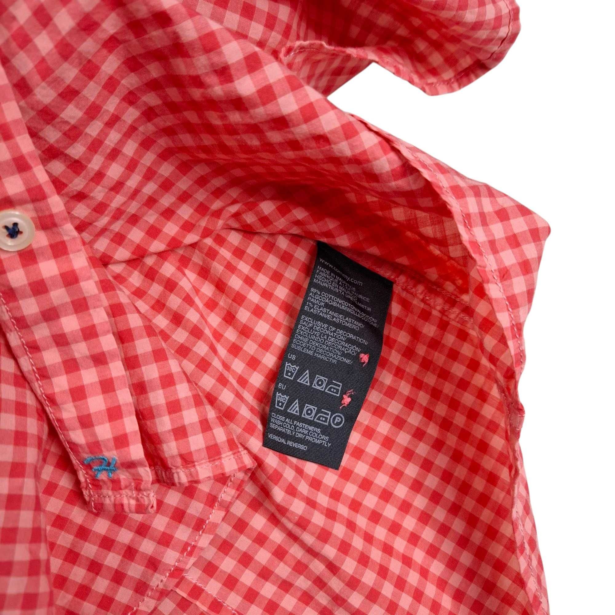 Tommy Hilfiger Stretch XL koszula w kratę męska bawełna kratka TH