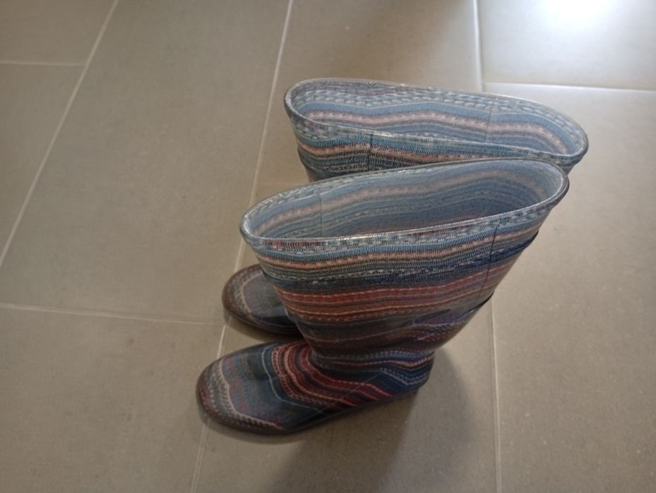 Oferta de galochas para a chuva