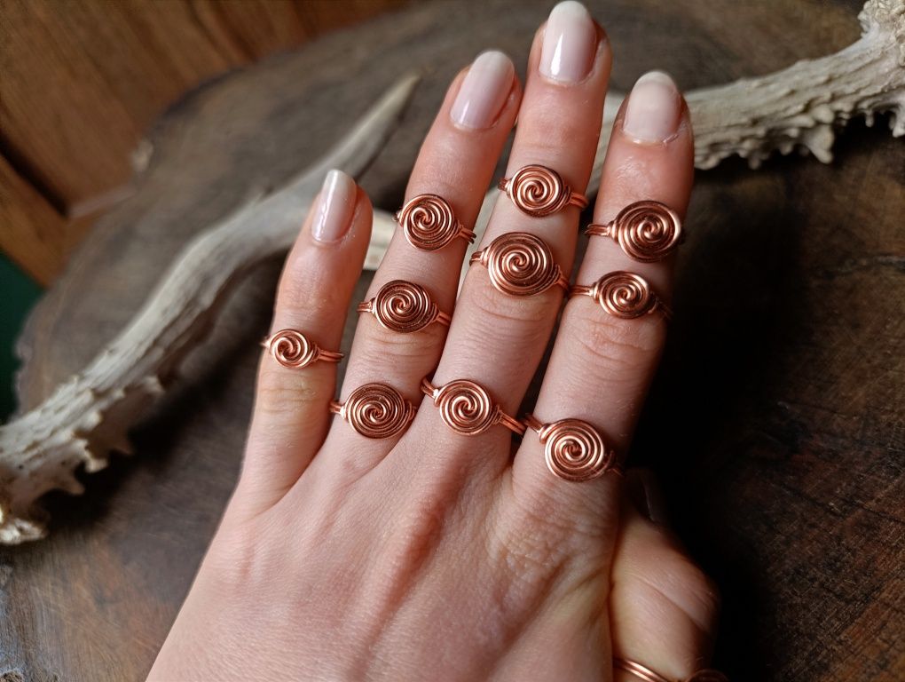 Miedziany pierścionek handmade miedź