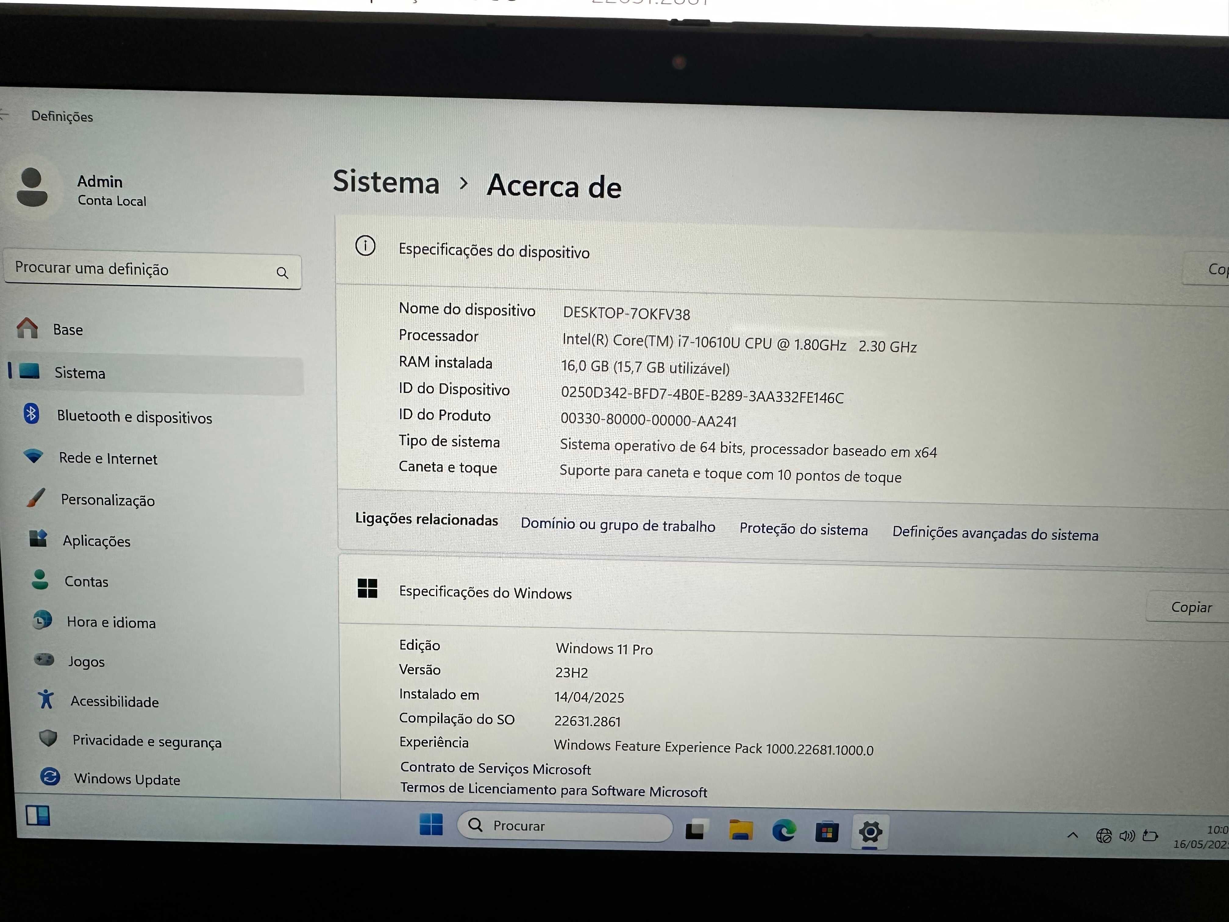 Portatil LENOVO THINKPAD X13 YOGA GEN1 TOUCH 13.3" CORE i7-10610U