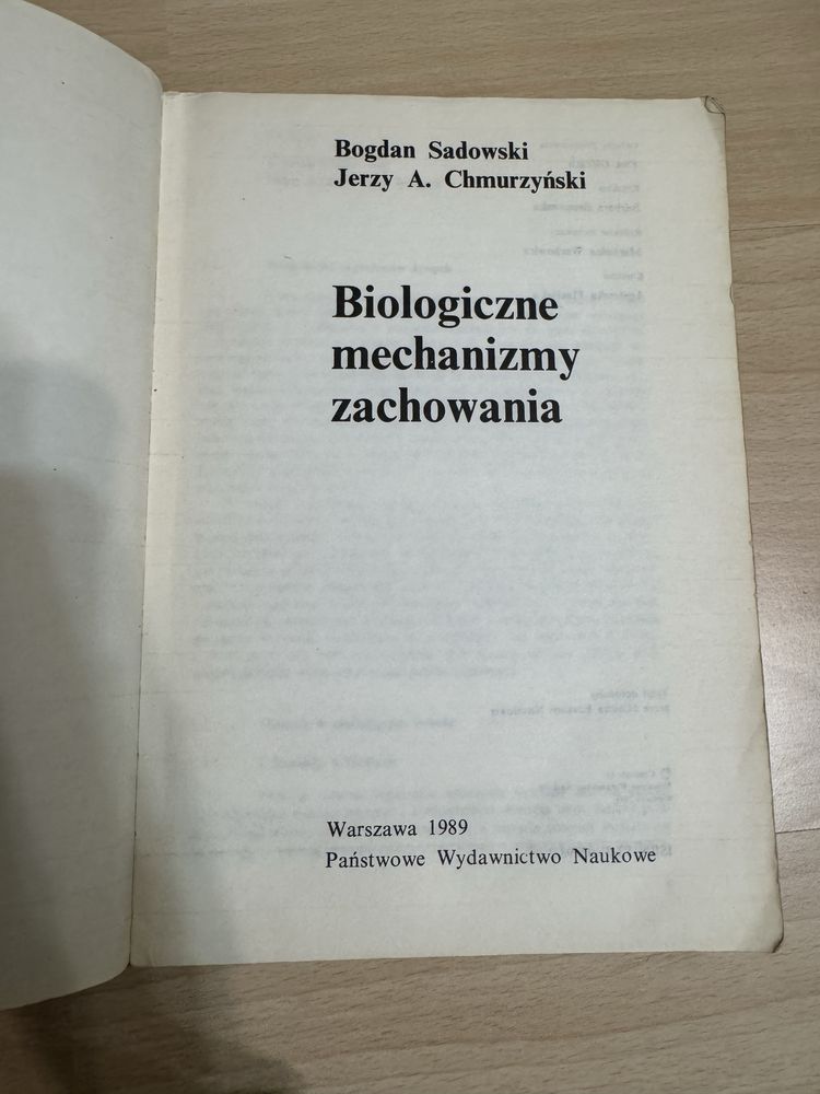 Biologiczne mechanizmy zachowania - Bogdan Sadowski, Jerzy Chmurzyński