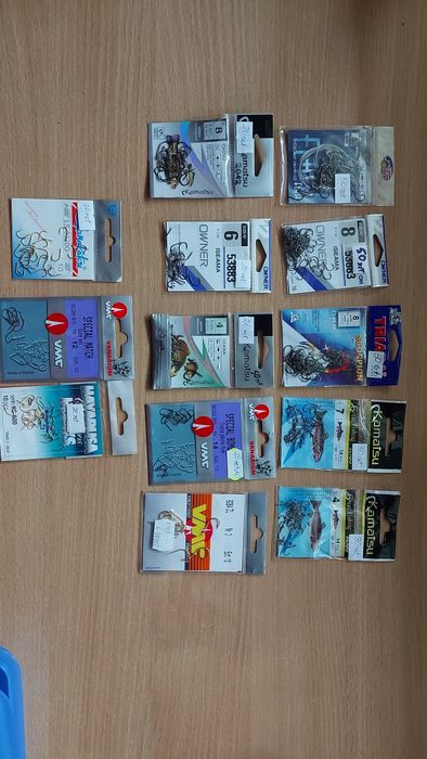 Haczyki wędkarskie rozmiary od 4 do 14 - 350 sztuk