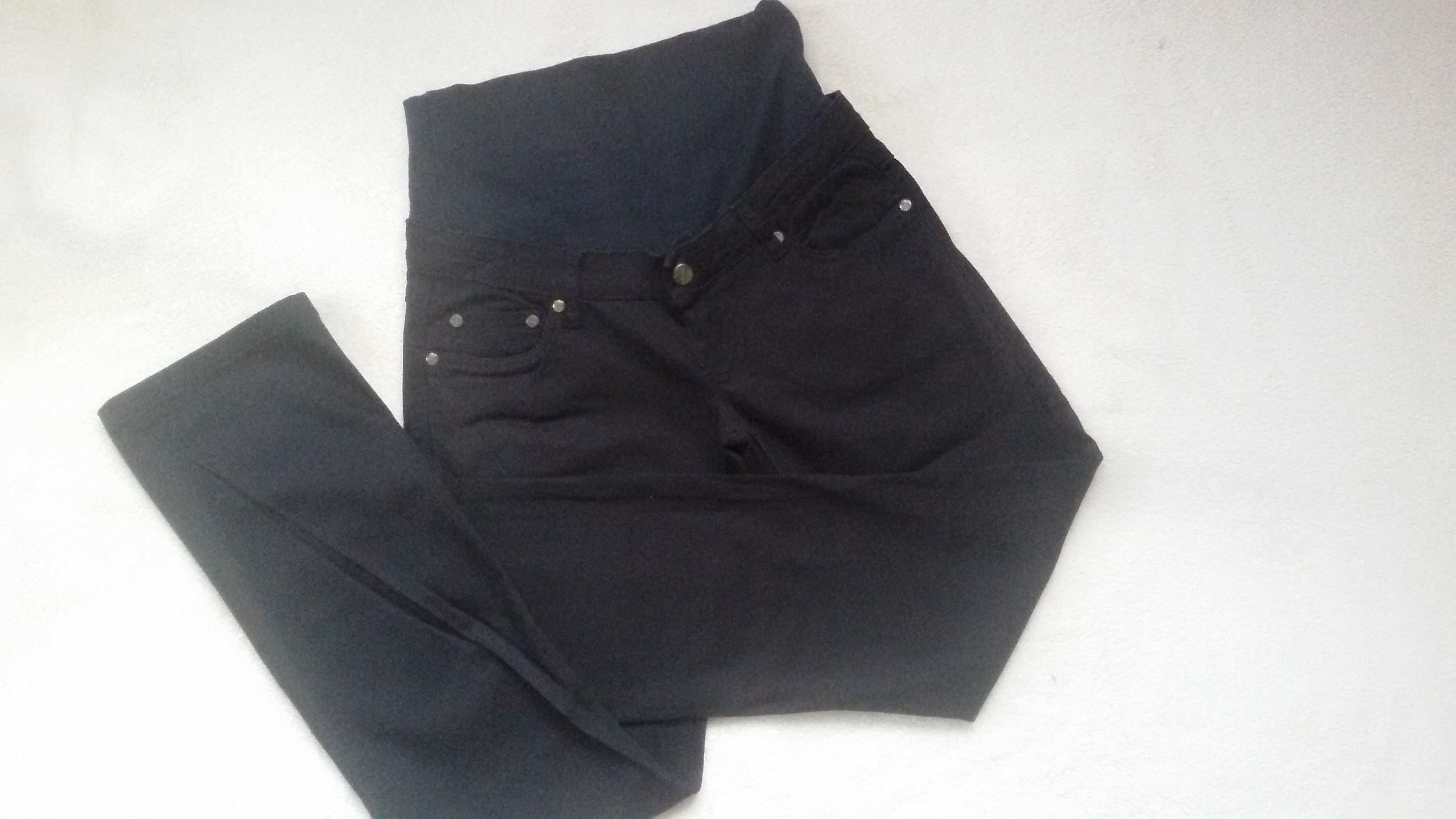 spodnie ciążowe czarne jeans dżinsowe eleganckie