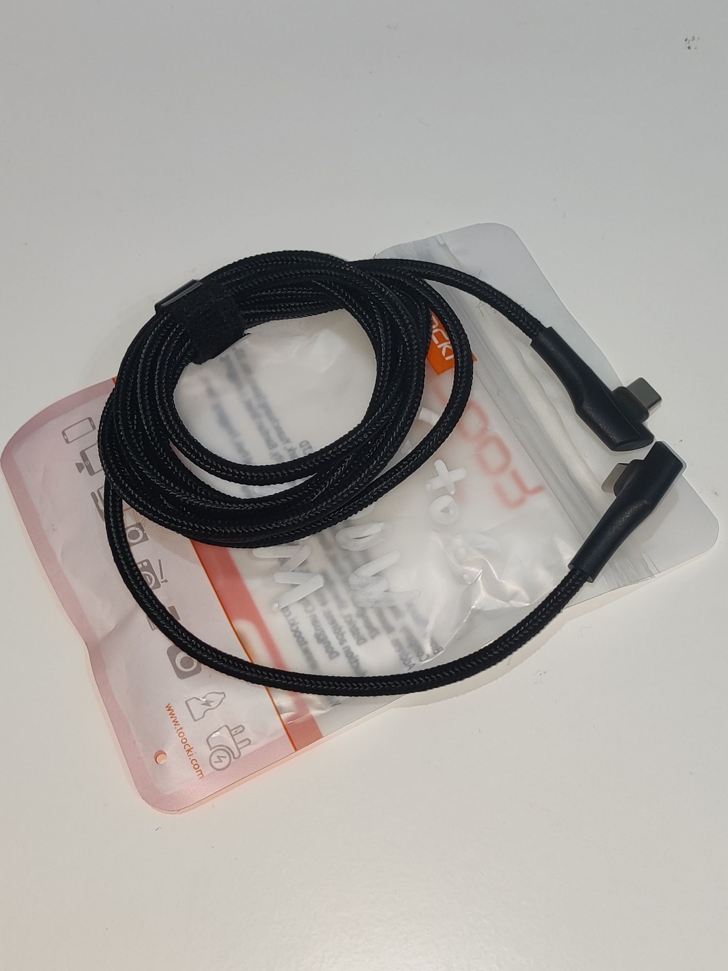 Kabel 100W 2m Toocki 90° Type C to Type C