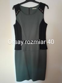 Sukienka Orsay, wyszczuplające, z baskinką rozmiar 40