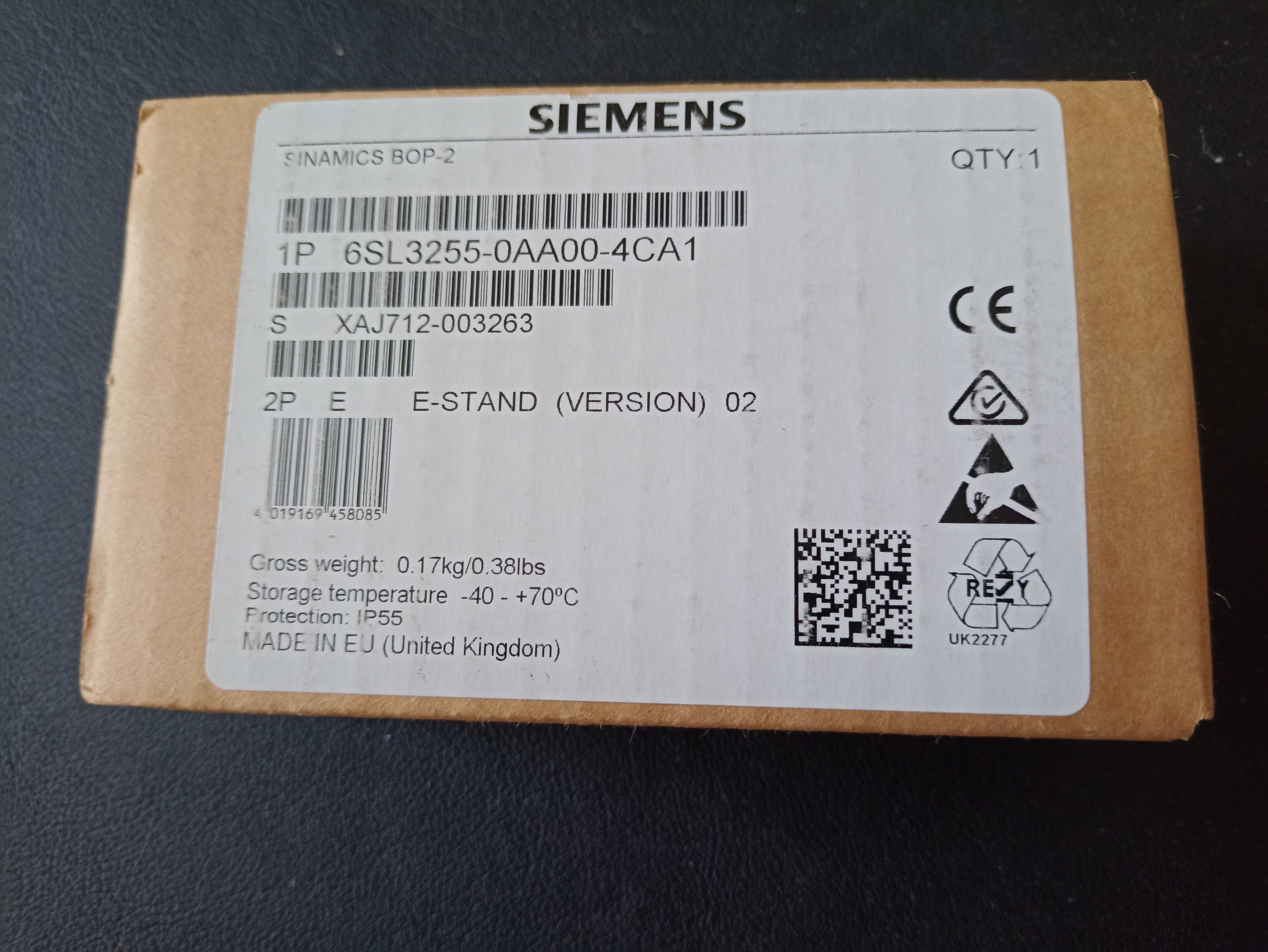 Panel siemens 6sl3255-0aa00-4ca1