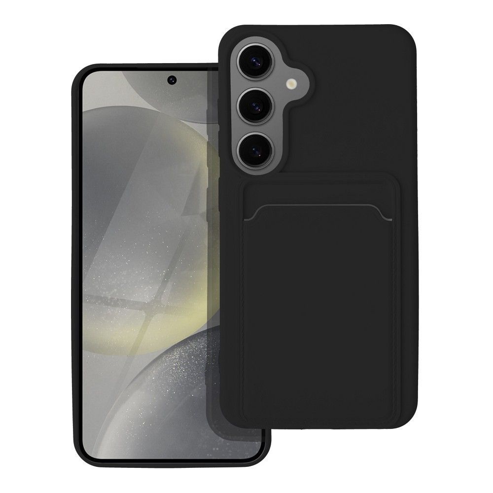 Futerał CARD CASE do SAMSUNG S24 czarny+ szkło hartowane