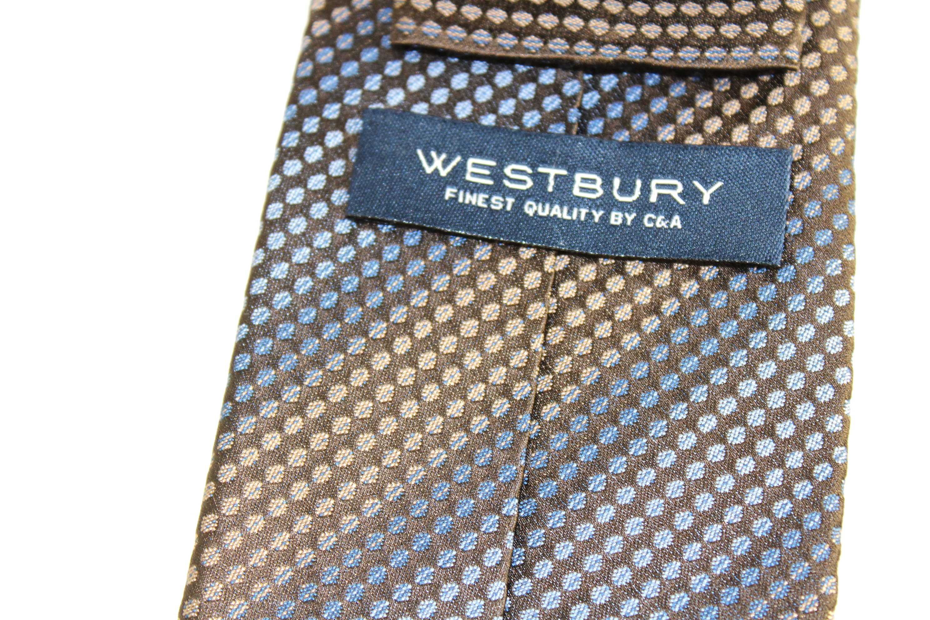 t2 WESTBURY C&A Stylowy Jedwabny Elegancki Krawat Jedwab