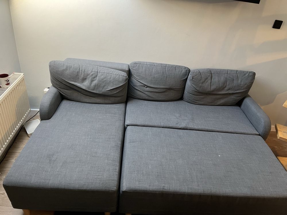 Kanapa IKEA rozkładany narożnik szary