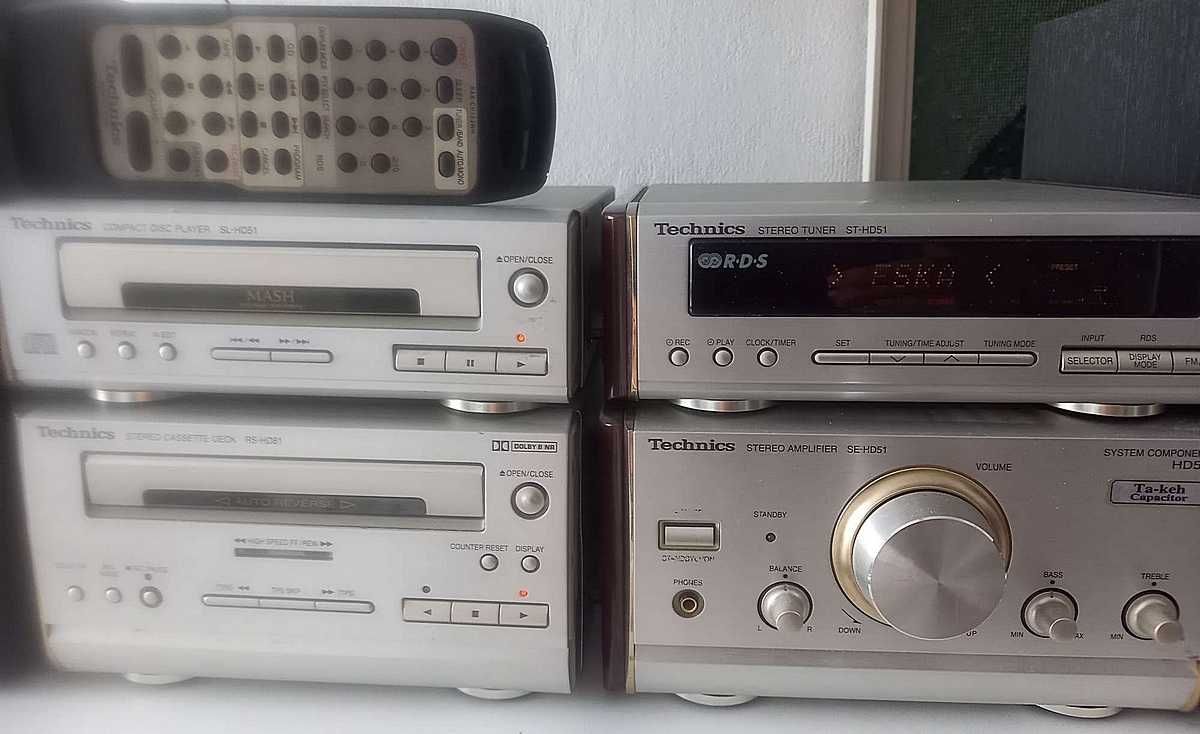 Mini wieża elementowa stereo hi-fi Technics z pilotem Tanio