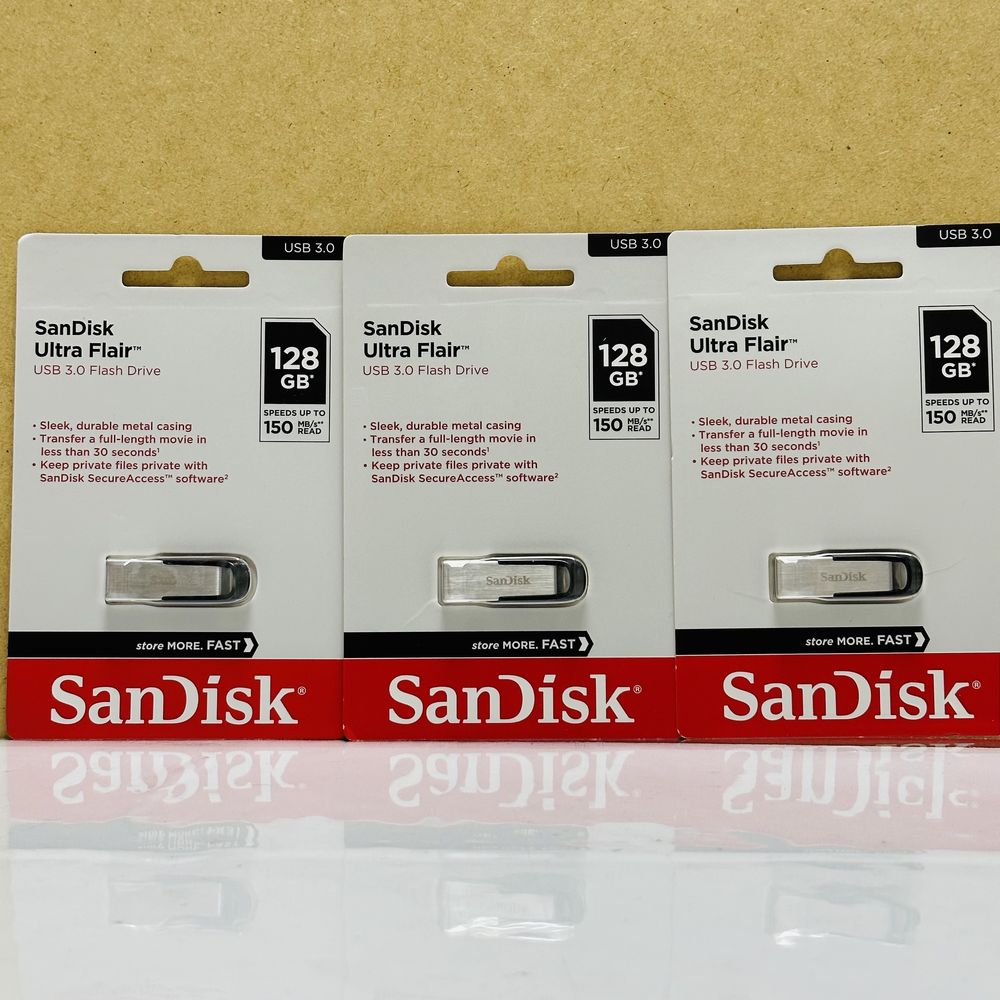 Нова оригінальна флешка SanDisk Ultra Flair 128Гб